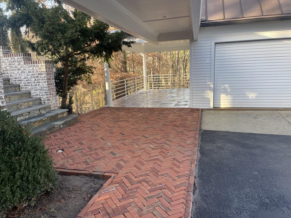Patio beside deck